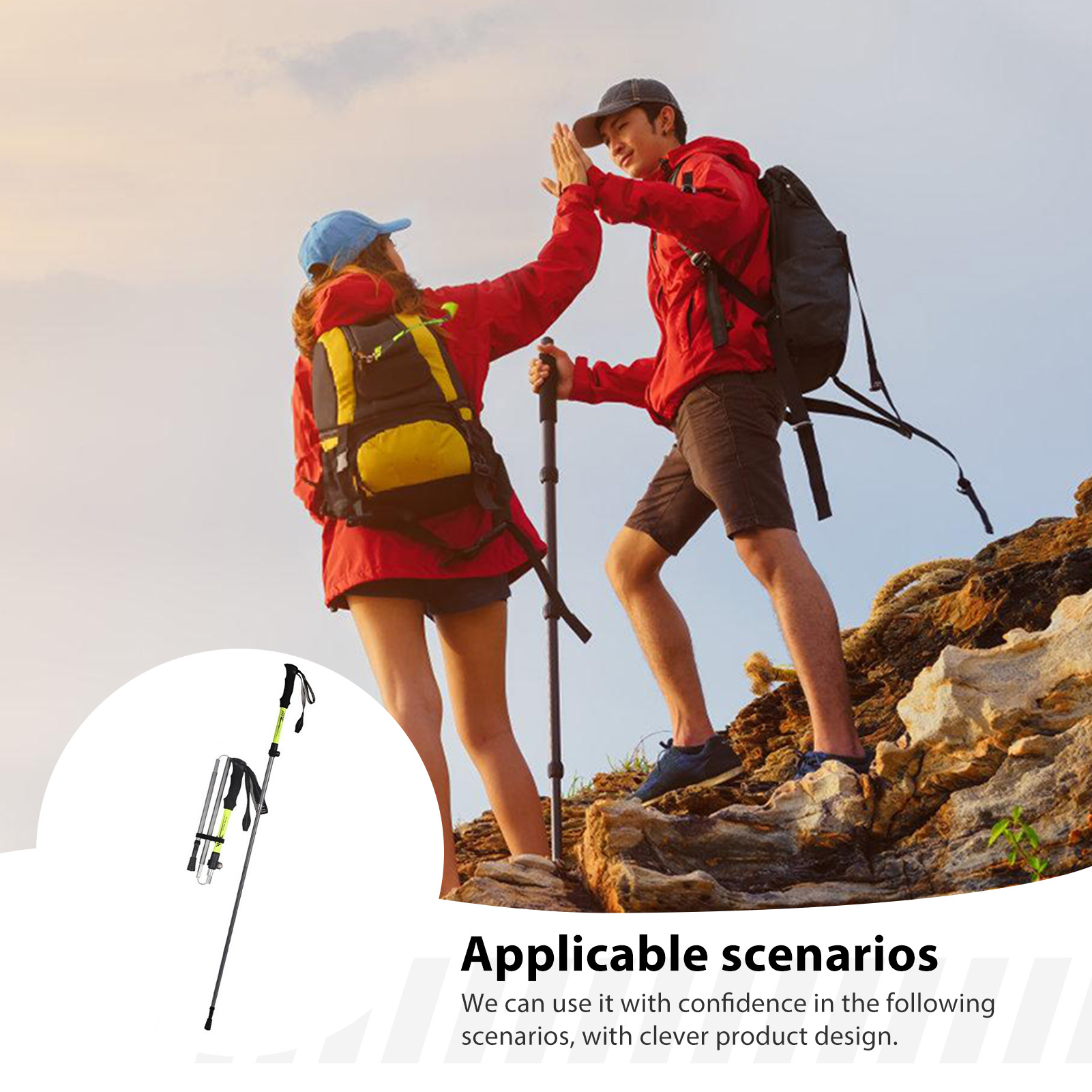 アルミ合金製トレッキングポール 大人用 ハイキング用 軽量 - Outdoor Sport Climbing Gear のレビューと価格