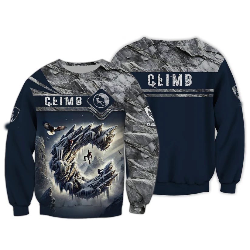 メンズ 3D クライミングプリント Tシャツ ファッション  - Outdoor Sport Climbing Gear のレビューと価格